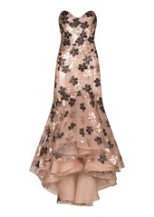 Silvia Tcherassi - Gerda Floral Sequined Mermaid Dress - Pink - S - Moda Operandi