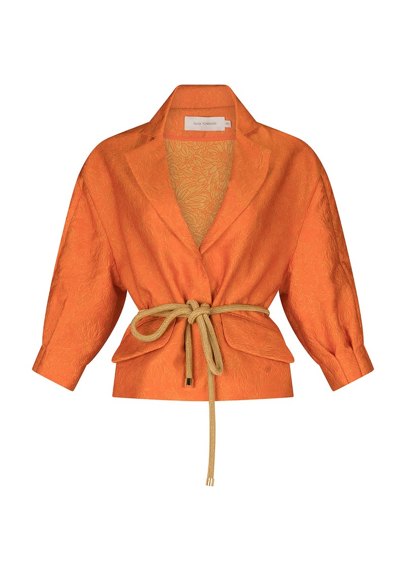 Silvia Tcherassi - Gianna Sculpted Blazer - Orange - XL - Moda Operandi