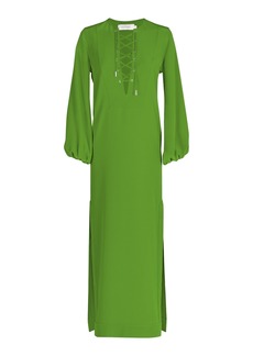Silvia Tcherassi - Isernia Lace-Up Maxi Dress - Green - XL - Moda Operandi