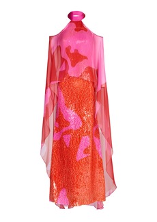 Silvia Tcherassi - Lodi Layered Silk & Sequin Maxi Dress - Multi - XS - Moda Operandi