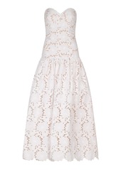 Silvia Tcherassi - Margie Strapless Cotton-Blend Maxi Dress - White - L - Moda Operandi