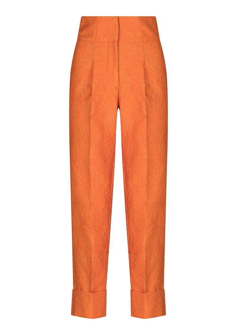 Silvia Tcherassi - Moad Cropped Skinny Pants - Orange - XL - Moda Operandi