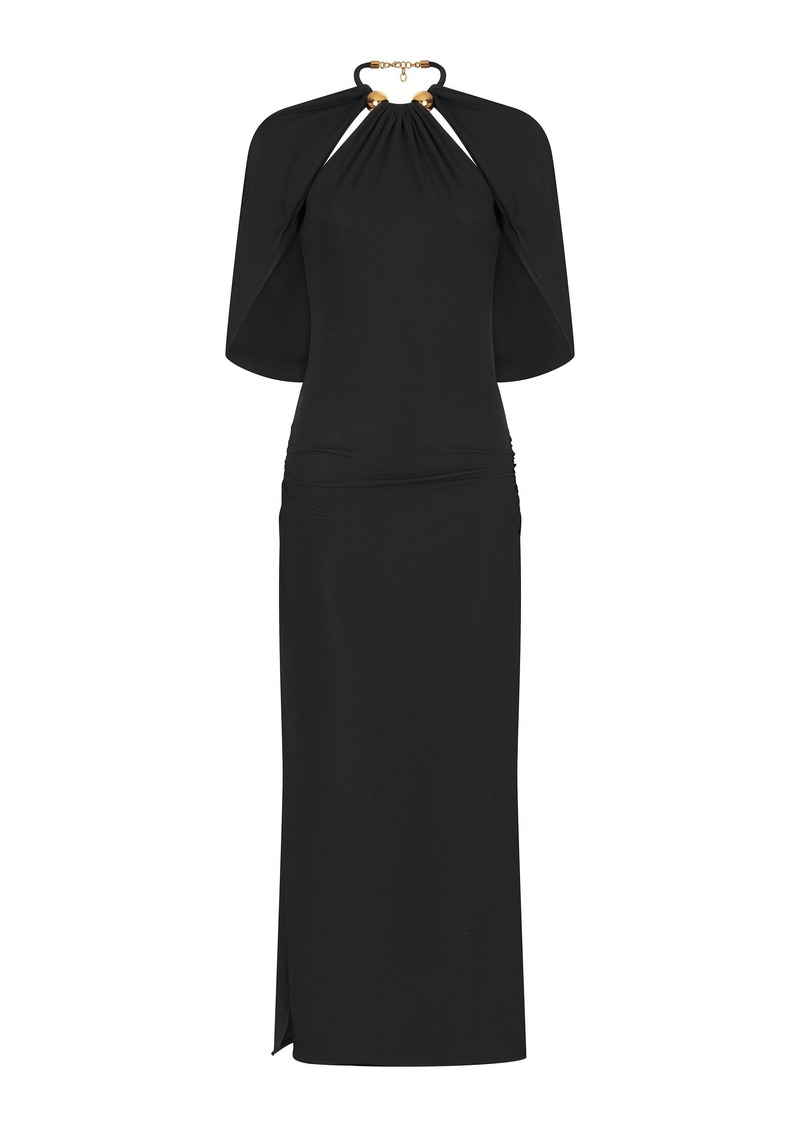 Silvia Tcherassi - Odele Off-The-Shoulder Crepe Midi Dress - Black - XS - Moda Operandi