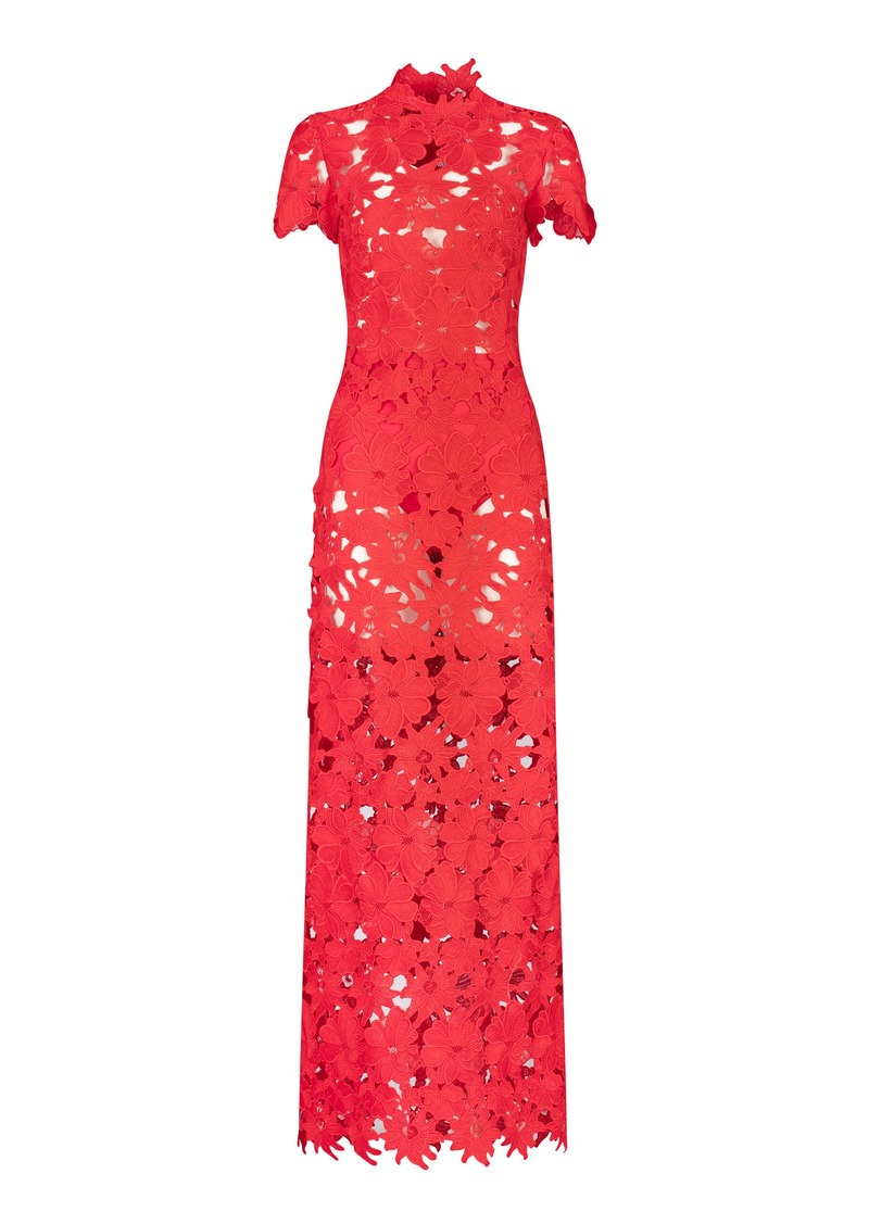 Silvia Tcherassi - Taiana Guipure Lace Maxi Dress - Red - M - Moda Operandi