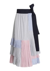 Silvia Tcherassi - Women's Siena Patchwork Gingham Cotton Maxi Skirt - Multi - Moda Operandi