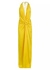 Silvia Tcherassi Torgiano Knotted Halter Gown
