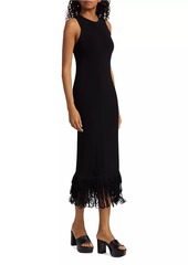 Simon Miller Albers Fringed Knit Sleeveless Midi-Dress