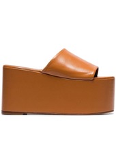 Simon Miller camel brown Blackout 110 leather flatform sandals