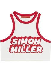 Simon Miller logo-print cropped tank top