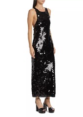 Simon Miller Lou Sequined Sleeveless Maxi Dress