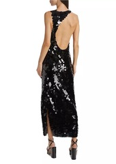 Simon Miller Lou Sequined Sleeveless Maxi Dress