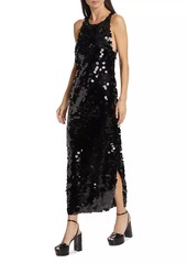 Simon Miller Lou Sequined Sleeveless Maxi Dress