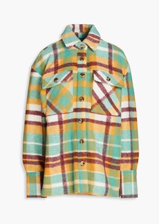 Simon Miller - Orgi checked fleece shirt jacket - Green - L
