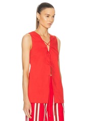 Simon Miller Pomegranate Poplin Front Tie Top