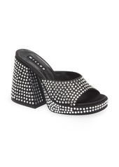 Simon Miller Slice Heel Platform Sandal in Black Crystal at Nordstrom Rack