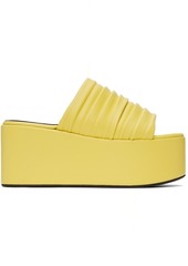 Simon Miller Yellow Pleated Coaster Platform Sandals