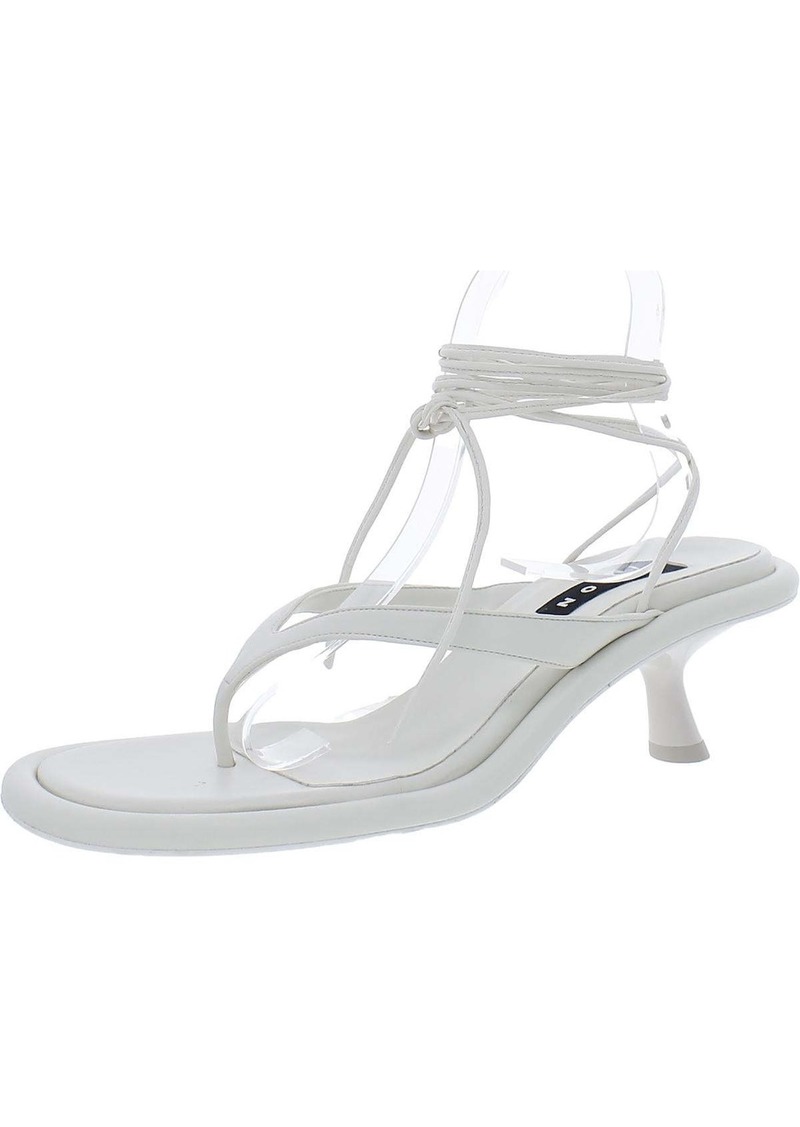 Simon Miller Womens Faux Leather Strappy Thong Sandals