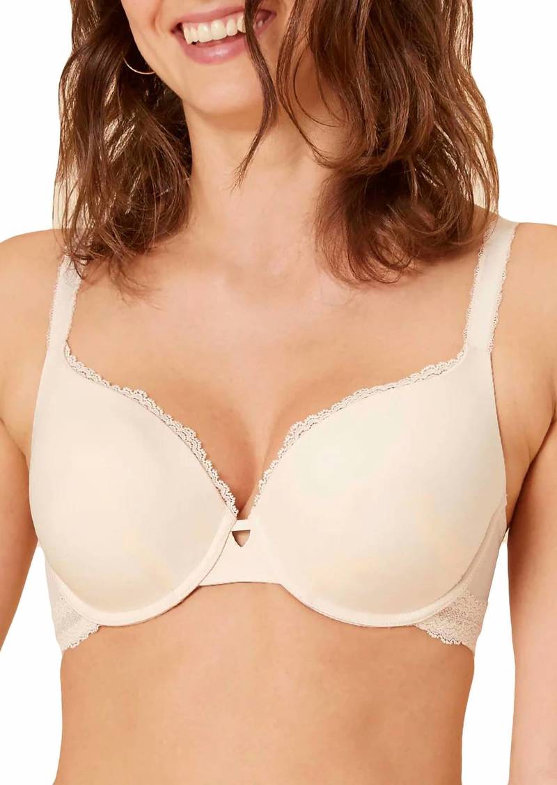 Simone Perele Confiance Padded Plunge Bra In Beige