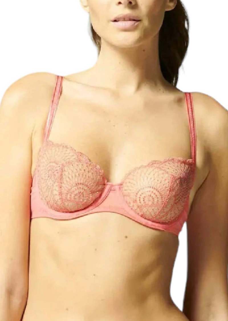 Simone Perele Reflet Sheer Demi Bra In Papaya