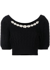 Simone Rocha bead-embellished knitted top