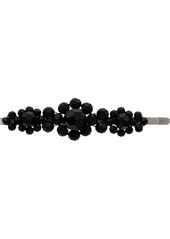 Simone Rocha black large floral bead embellished hair clip