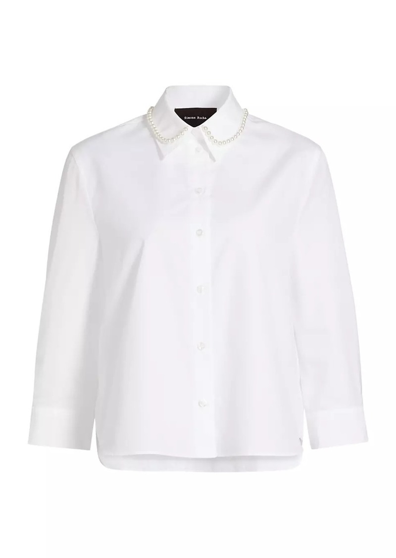 Simone Rocha Embellished Button-Front Shirt