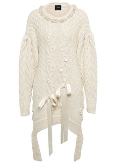 Simone Rocha Embellished cable-knit sweater