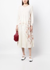 Simone Rocha PATCHWORK CAPE V-NECK JUMPER