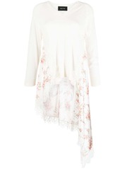 Simone Rocha PATCHWORK CAPE V-NECK JUMPER