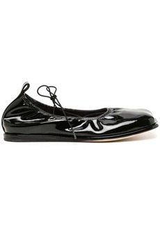 Simone Rocha heart-toe patent leather ballerina shoes