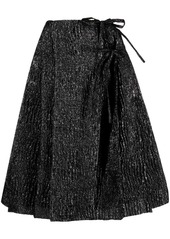 Simone Rocha metallic-effect crinkled A-line skirt