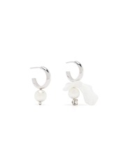 Simone Rocha mix-match pearl hoop earrings