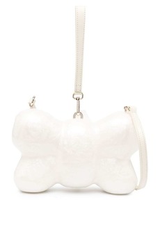 Simone Rocha pearlescent-effect bow-shaped clutch