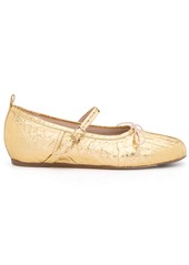 Simone Rocha laminated-leather ballerina shoes