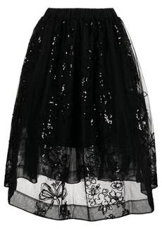 Simone Rocha sequin-embellished tulle skirt