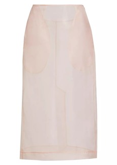 Simone Rocha Sheer Silk Organza Midi-Skirt