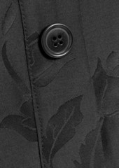 Simone Rocha - Button-detailed cotton-blend floral-jacquard tapered pants - Black - UK 4