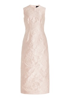 Simone Rocha - Crinkled Satin Midi Dress - Pink - UK 10 - Moda Operandi