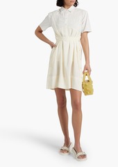 Simone Rocha - Mesh-paneled crepe de chine mini dress - White - UK 4