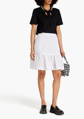 Simone Rocha - Ruffled cloqué mini skirt - White - UK 4