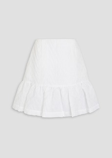 Simone Rocha - Ruffled cloqué mini skirt - White - UK 4