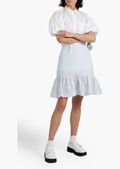 Simone Rocha - Ruffled cloqué mini skirt - Blue - UK 4