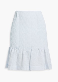 Simone Rocha - Ruffled cloqué mini skirt - Blue - UK 4