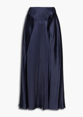 Simone Rocha - Silk-satin maxi skirt - Blue - UK 8