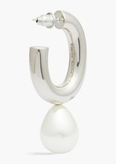 Simone Rocha - Silver-tone faux pearl hoop earrings - Metallic - OneSize