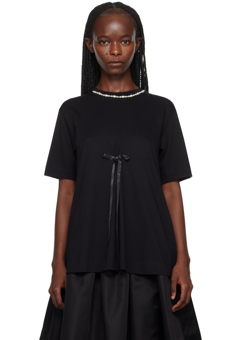 Simone Rocha Black A-Line T-Shirt