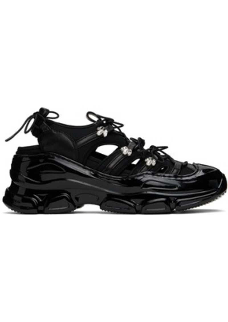 Simone Rocha Black Beaded Classic Tracker Sneakers