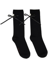 Simone Rocha Black Bow Socks