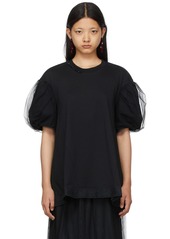Simone Rocha Black Embellished A-Line T-Shirt