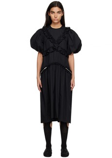 Simone Rocha Black Ruffle Midi Dress